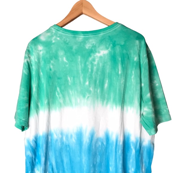 Chubbies Tie Dye Short Sleeve Tee Green Blue Cotton T-Shirt Men’s 2XL - Picture 7 of 9